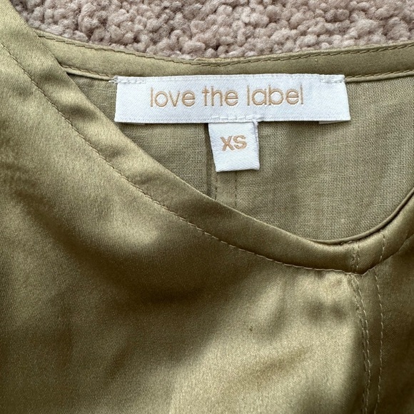 Love The Label- Olive Green Silk Cargo Pocket Canvas Strap Midi Dress - Picture 2 of 7